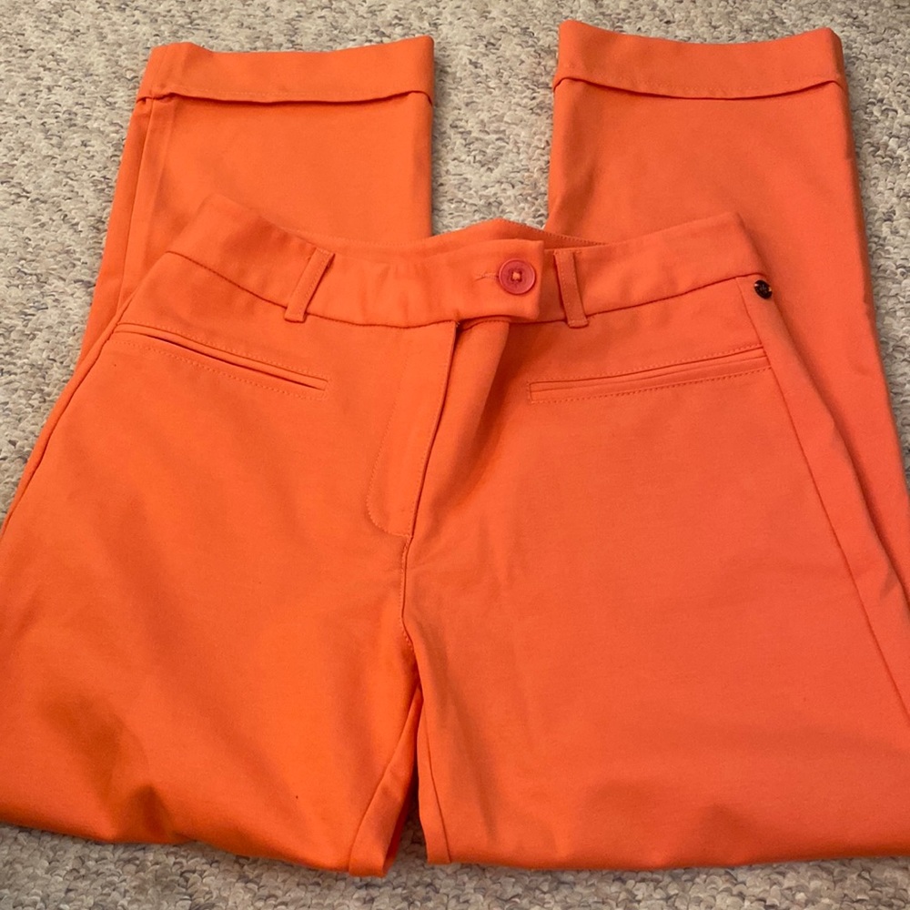 Betabrand NWOT cropped hem coral orange pants